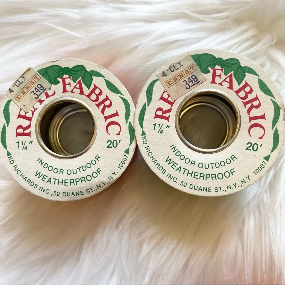 Vintage Lot Of 6 Rolls Of Christmas Ribbon